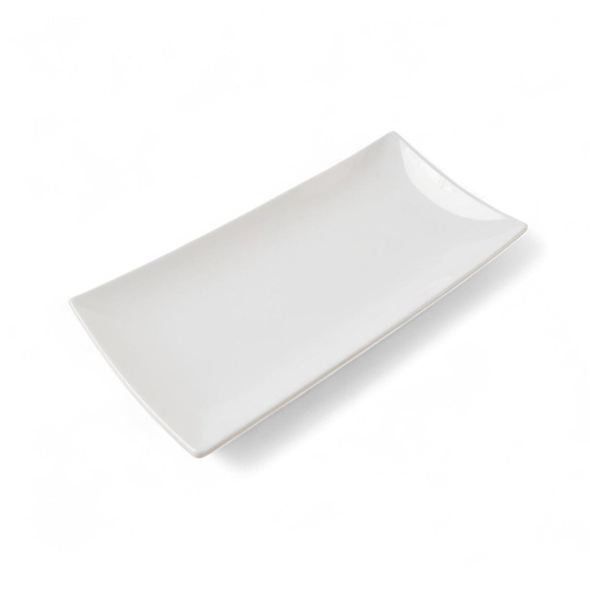 37.5cm Rectangular Ceramic Serving Platter - White