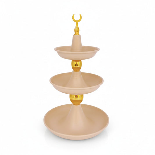 3-Tier Dessert Stand - Cream & Gold