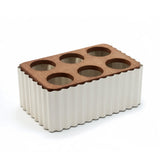 23cm Wooden Dessert Serving Board - Cream