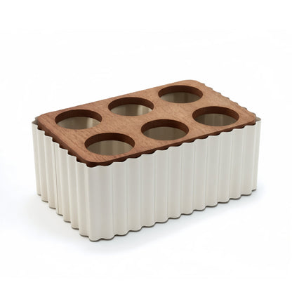 23cm Wooden Dessert Serving Board - Cream