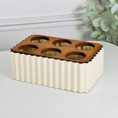 23cm Wooden Dessert Serving Board - Cream