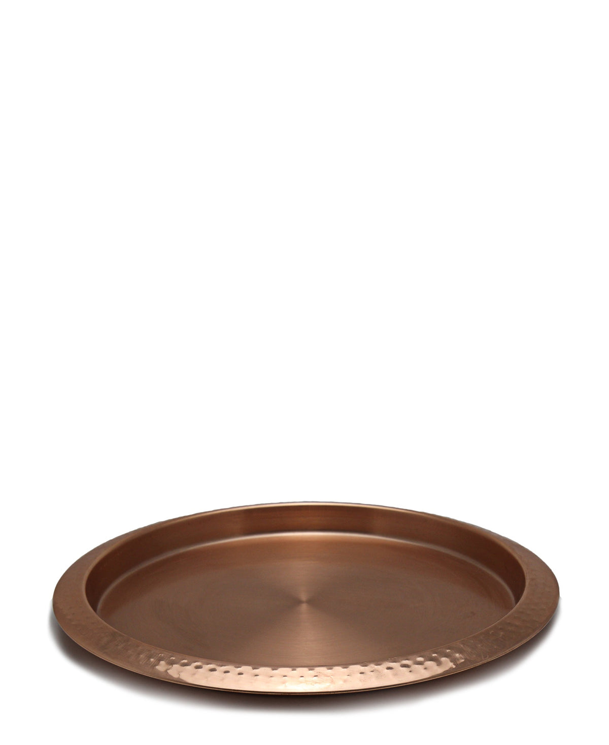 Hammered Stainless Steel Serving Tray - Copper Finish