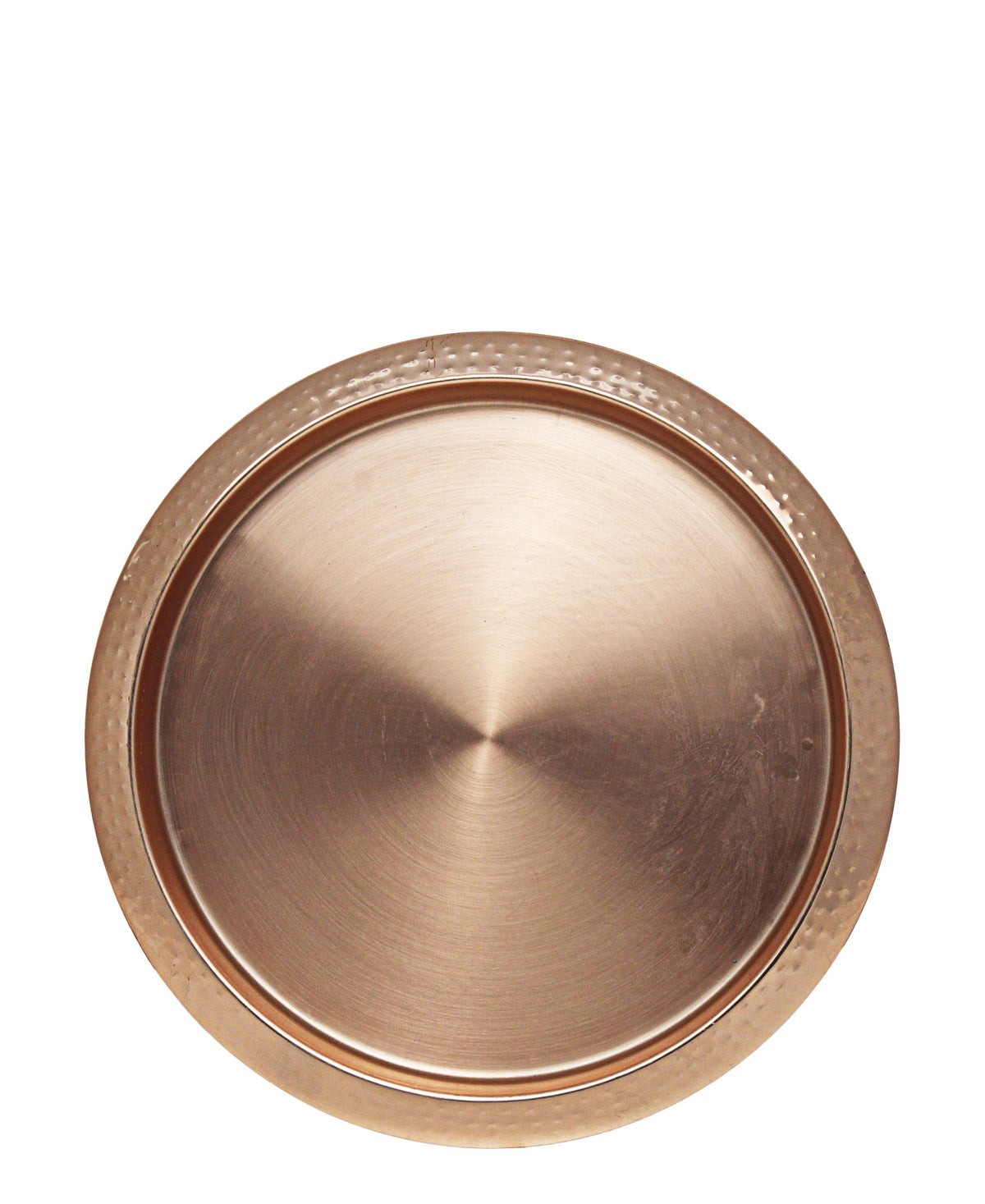Hammered Stainless Steel Serving Tray - Copper Finish