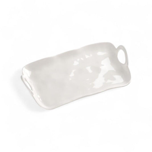 Rectangular Ceramic Serving Platter - White