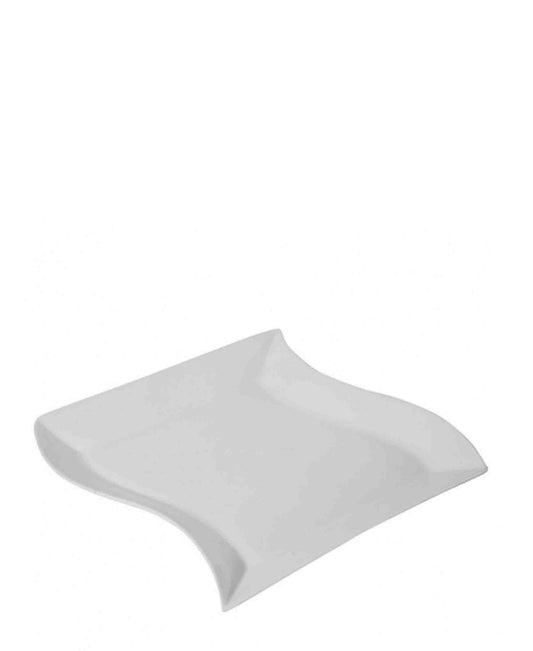 26cm Square Ceramic Serving Platter - White