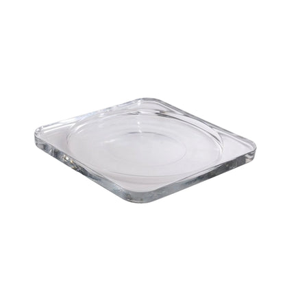 28cm Edged Glass Cake Platter - Clear