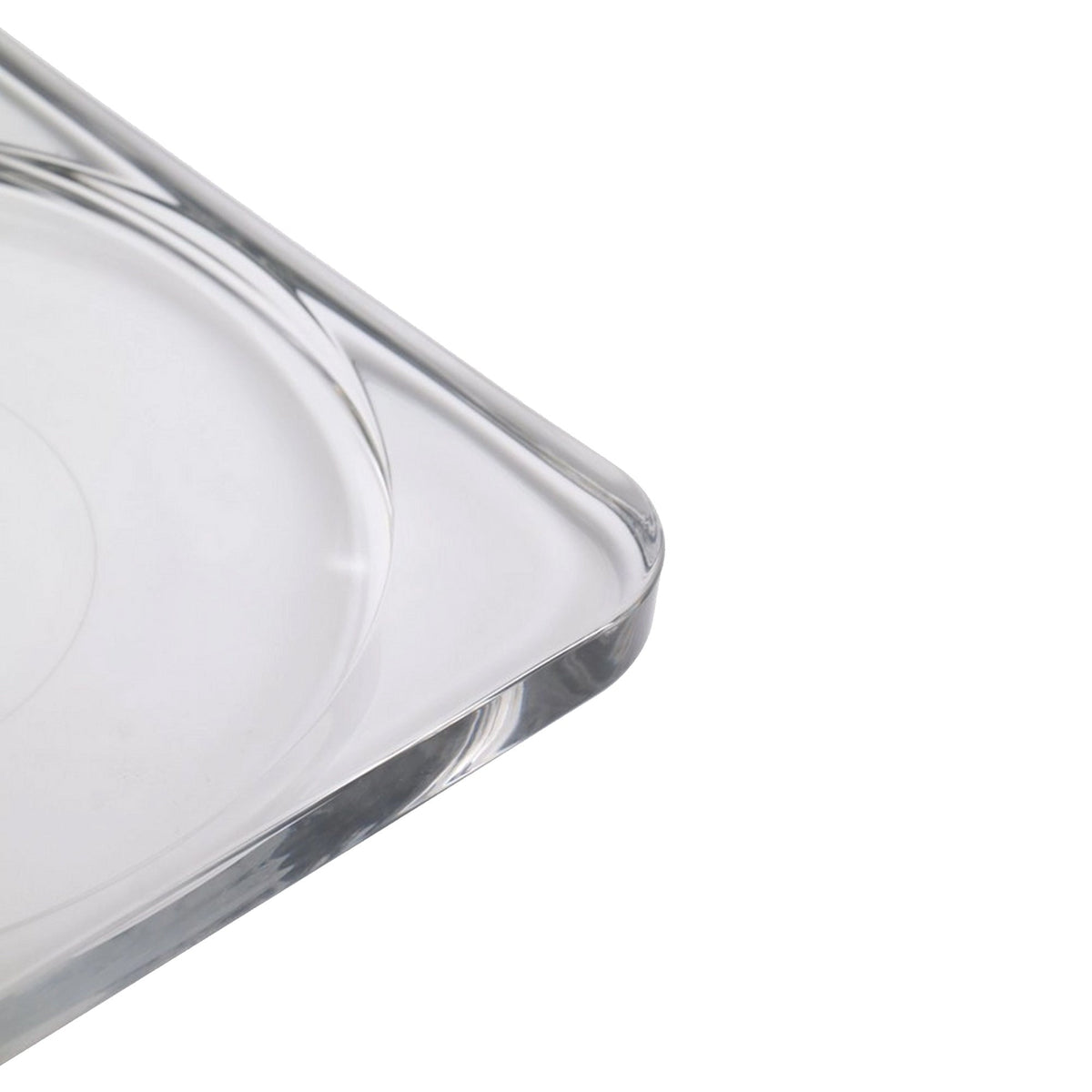 28cm Edged Glass Cake Platter - Clear