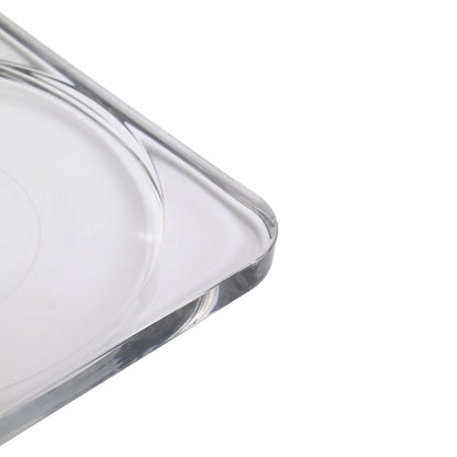 28cm Edged Glass Cake Platter - Clear