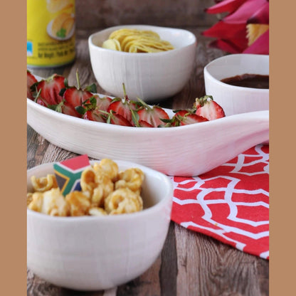 4-Piece Ripple Dipping Bowl Set - White