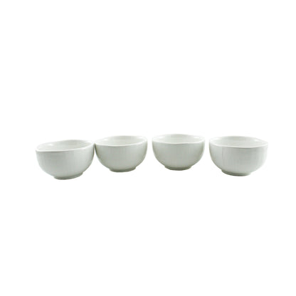4-Piece Ripple Dipping Bowl Set - White