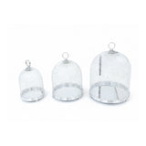 3-Piece Mesh Cake Cover Dome Set - Silver