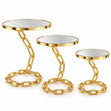 3-Piece Chain-Frame Cake Stand Set - Gold
