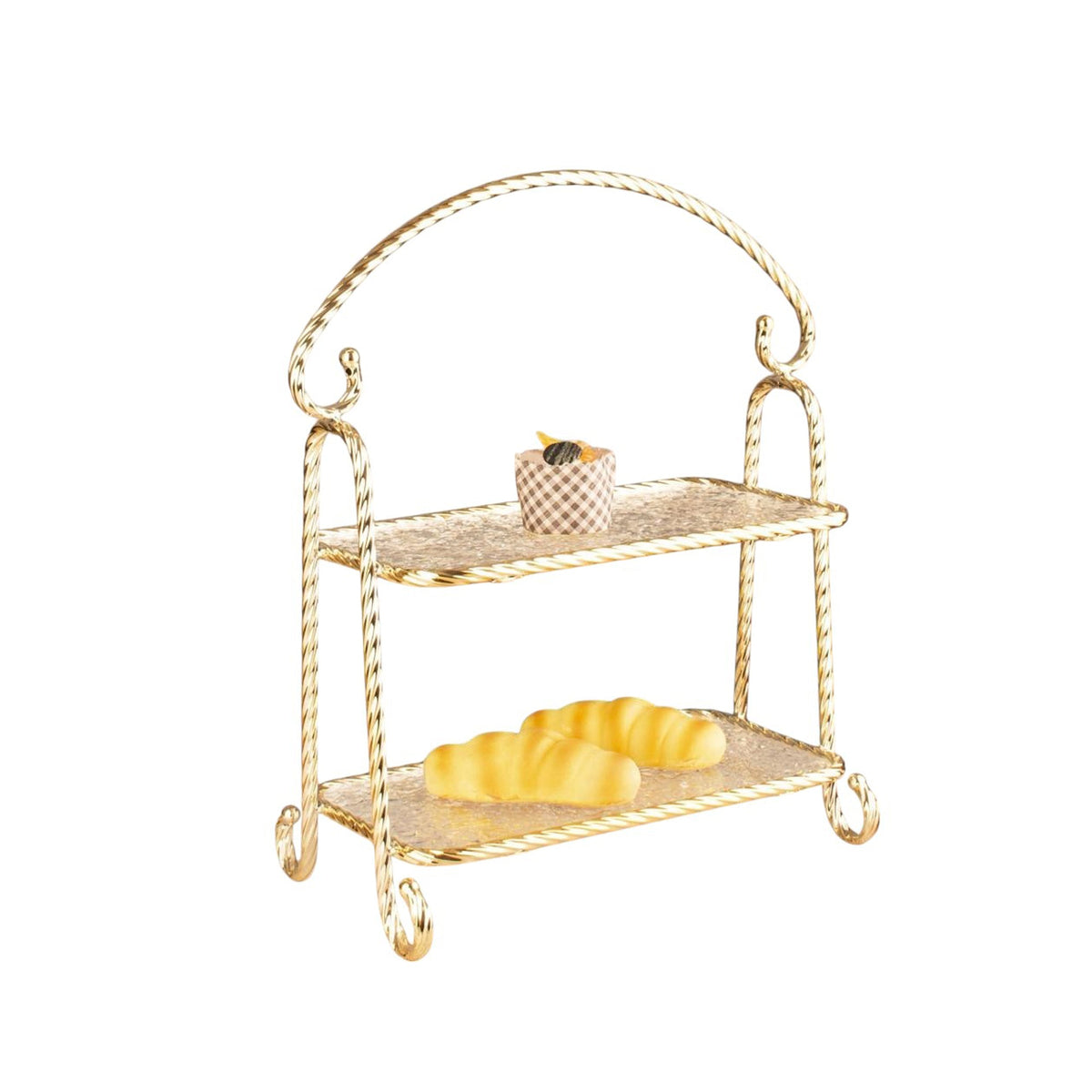 47cm Acrylic Dessert Display Stand - Gold
