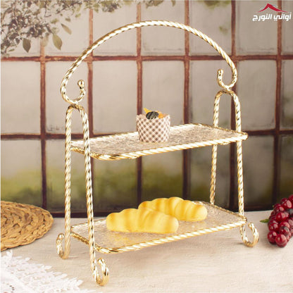 47cm Acrylic Dessert Display Stand - Gold